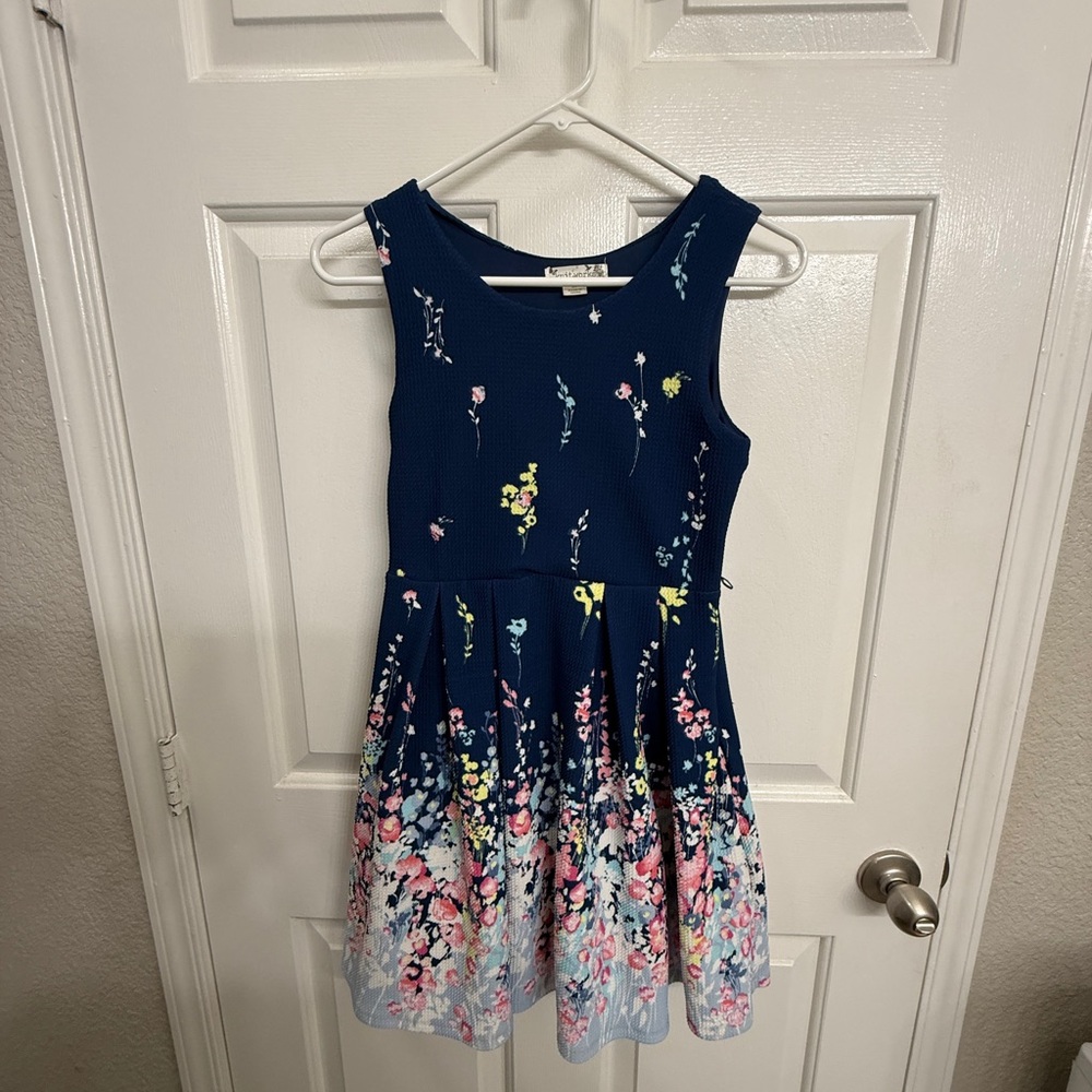 Knitworks Navy Floral Kids Dress